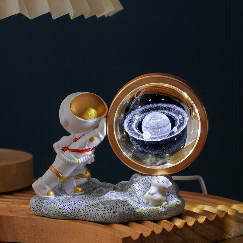 Astronaut Small Night Lamp 3D Inner Carving