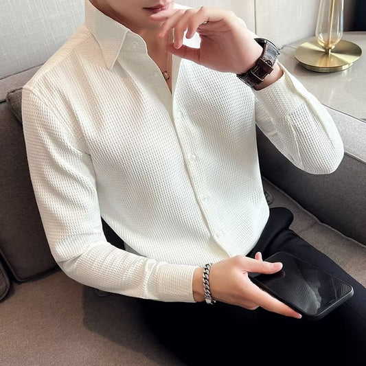 Men's Long-sleeved shirt Business High-grade Slim Shirt for men