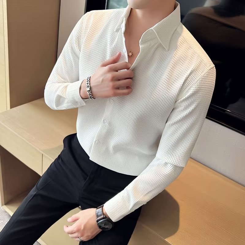 Men's Long-sleeved shirt Business High-grade Slim Shirt for men