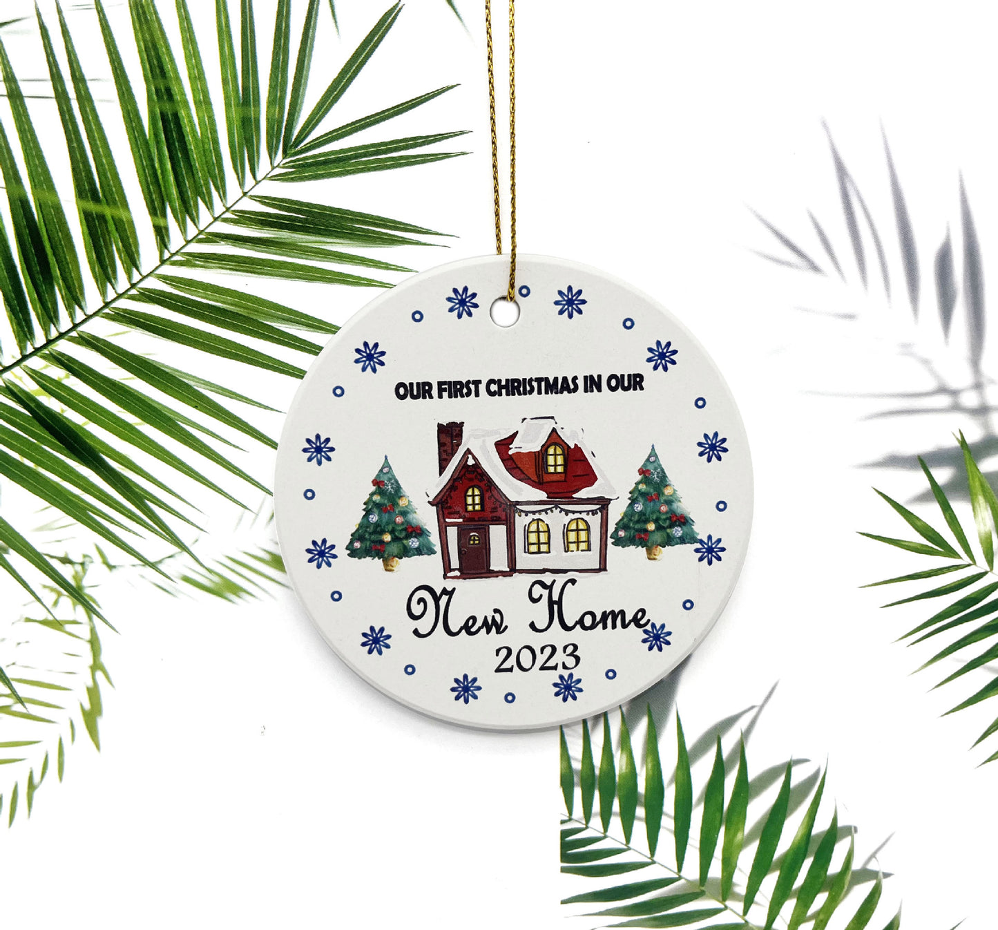 Christmas Ceramic Round Decorations Pendant