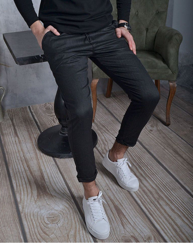 Thin Striped Slim Casual Pants for Men