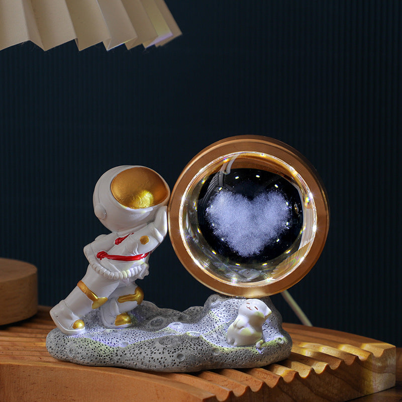 Astronaut Small Night Lamp 3D Inner Carving