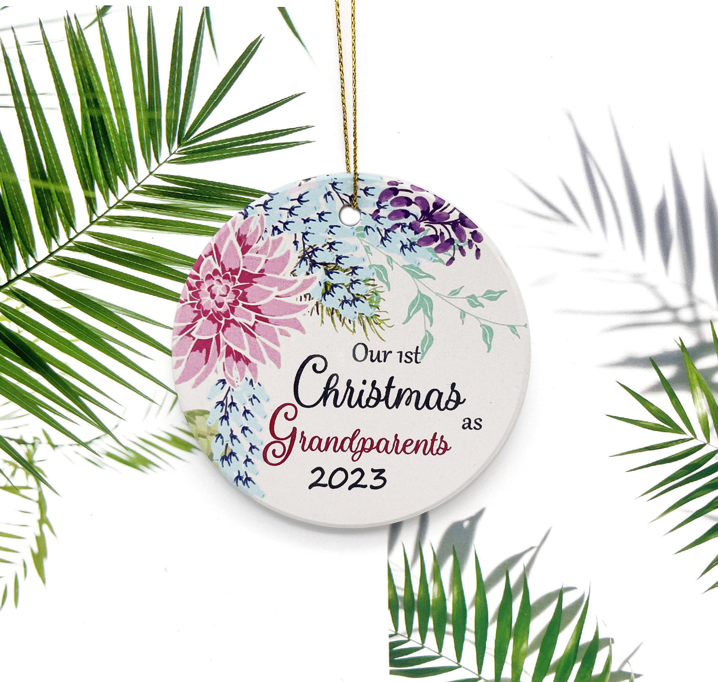 Christmas Ceramic Round Decorations Pendant