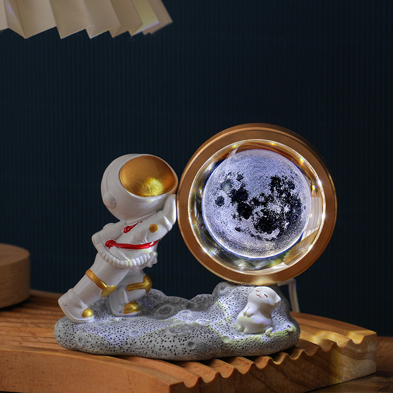 Astronaut Small Night Lamp 3D Inner Carving