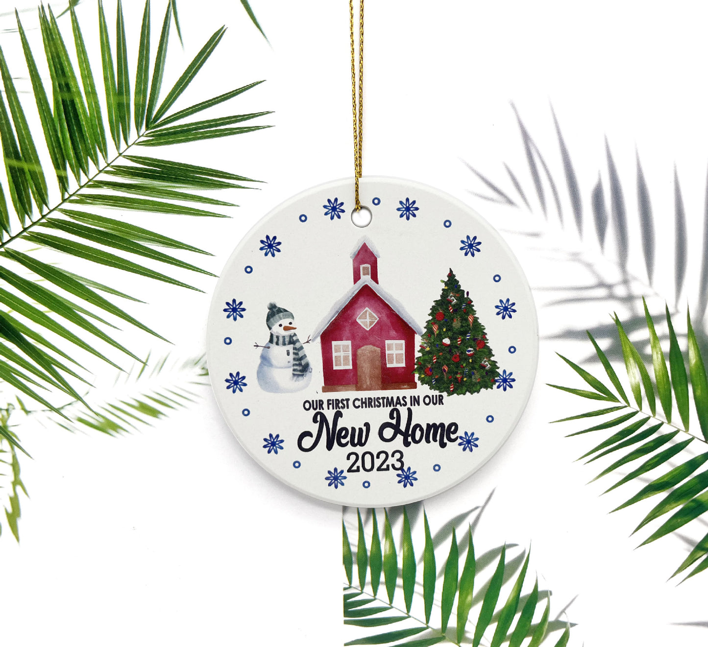 Christmas Ceramic Round Decorations Pendant