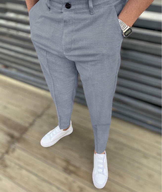 Thin Striped Slim Casual Pants for Men