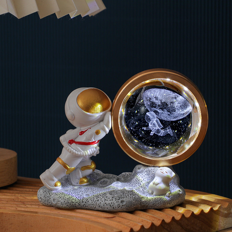 Astronaut Small Night Lamp 3D Inner Carving