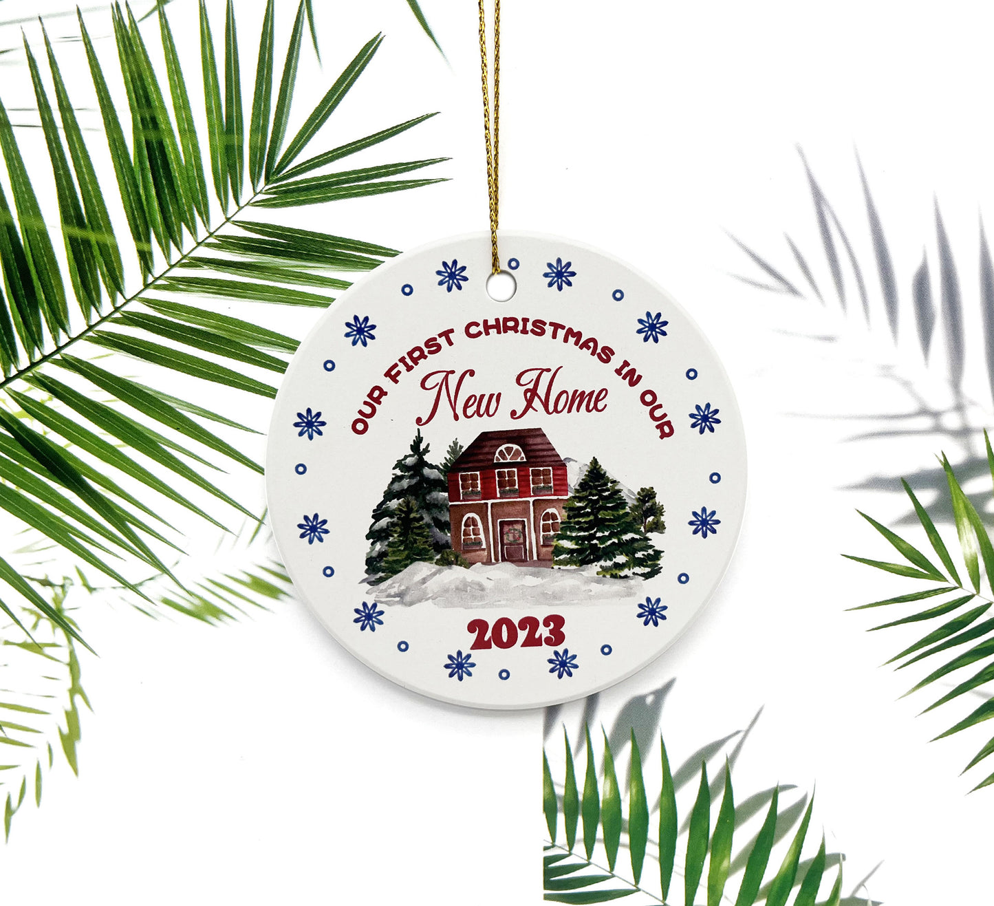 Christmas Ceramic Round Decorations Pendant