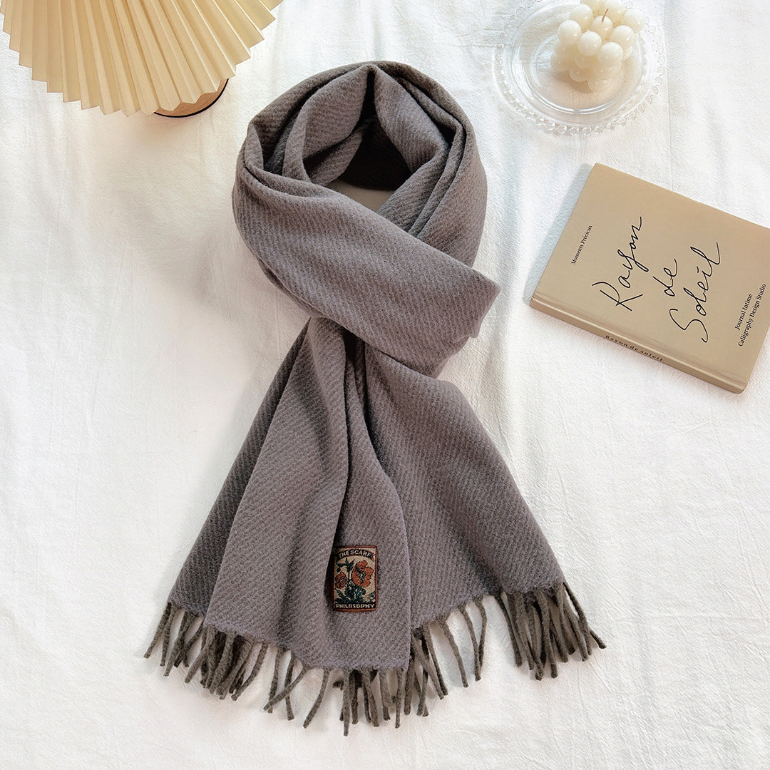 Women's Korean-style All-match Monochrome Scarf