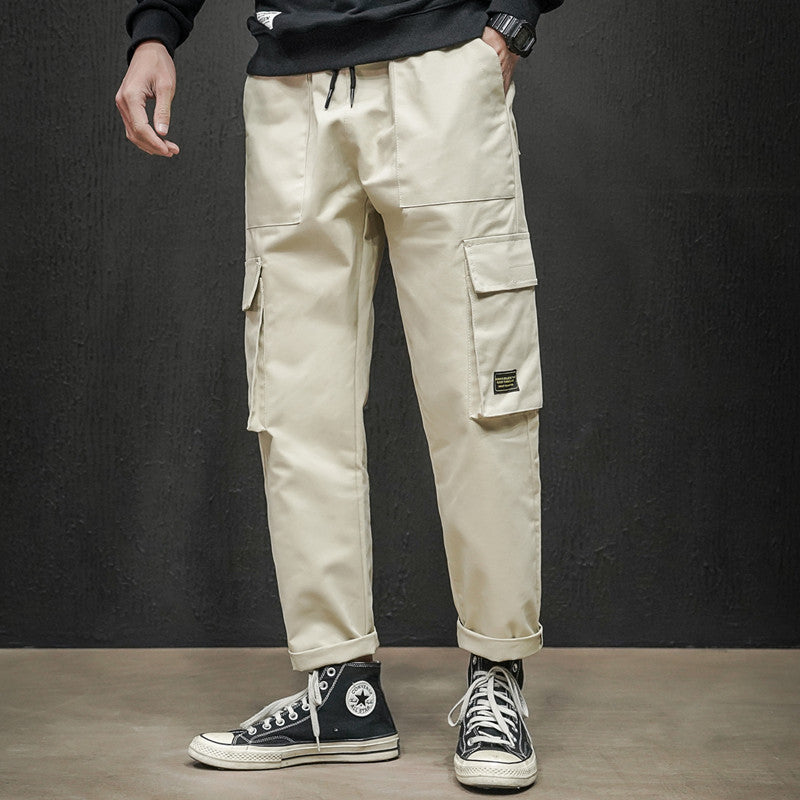 Straight Cargo Pants Men's Trousers