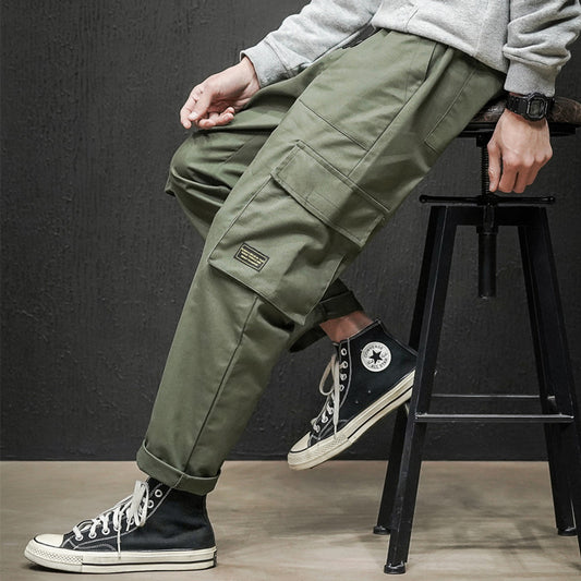 Straight Cargo Pants Men's Trousers