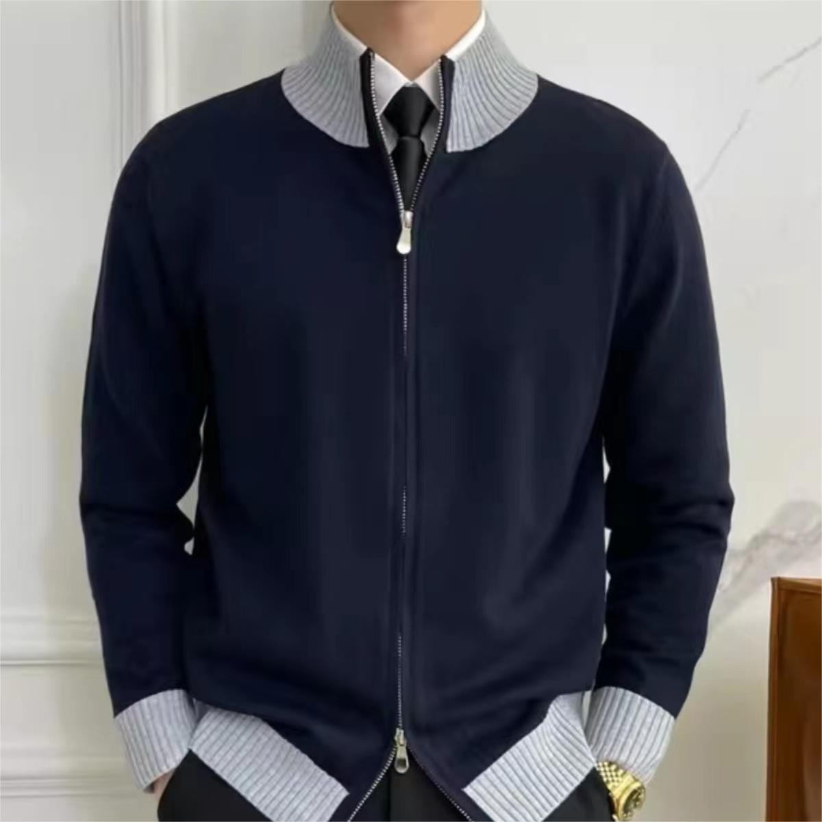 Men’s Knitwear Coat For Men Trendy Brand Long Sleeve