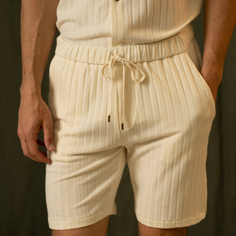 Short-sleeved Shirt And Shorts Two-piece Set Men's Suit