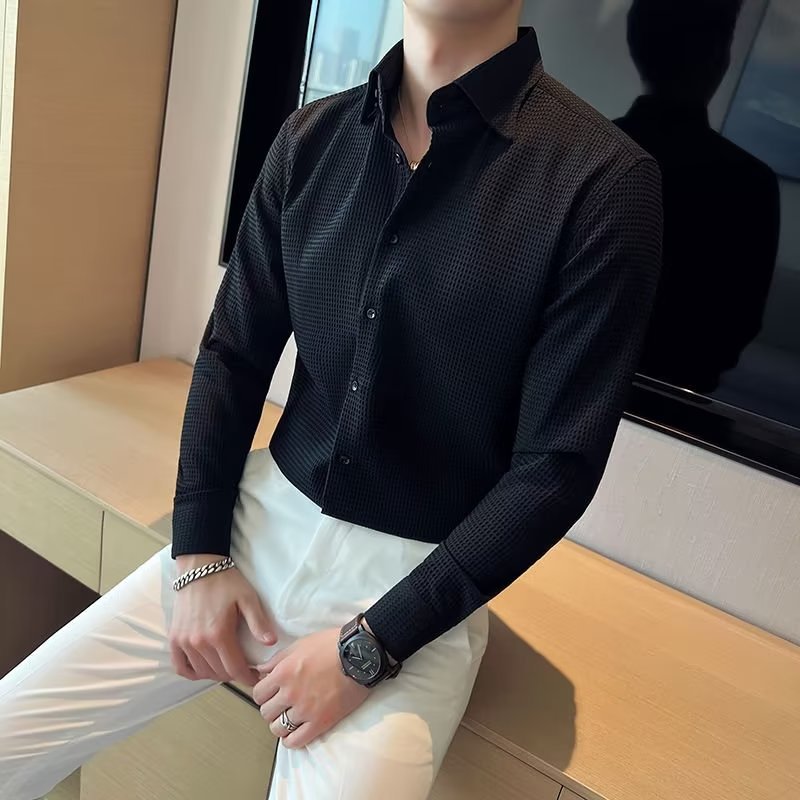 Men's Long-sleeved shirt Business High-grade Slim Shirt for men