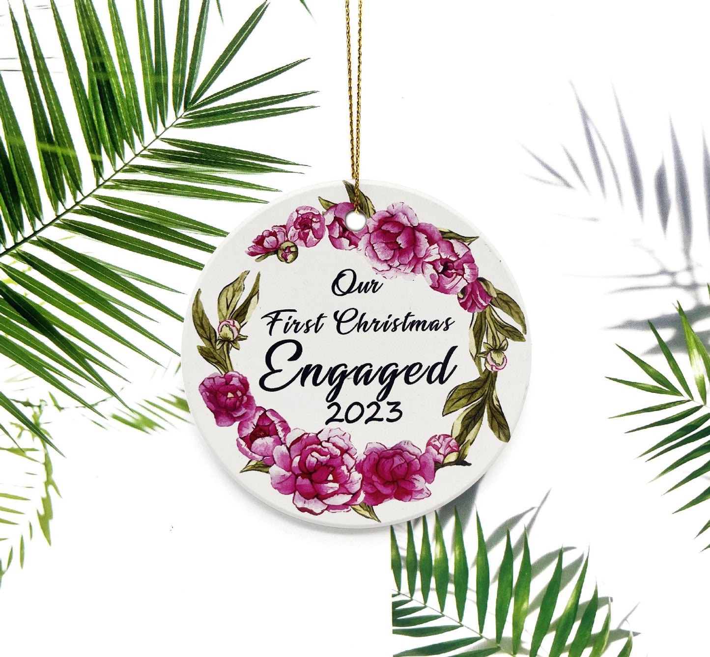 Christmas Ceramic Round Decorations Pendant