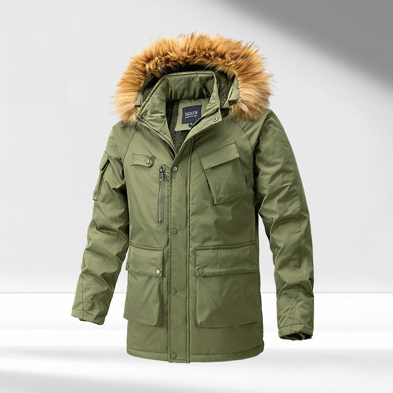 Pure Cotton Coat Cotton-padded Coat New Loose Casual Mid-length Jacket