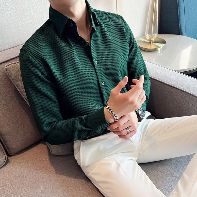 Men's Long-sleeved shirt Business High-grade Slim Shirt for men