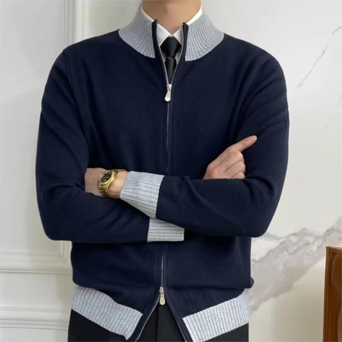 Men’s Knitwear Coat For Men Trendy Brand Long Sleeve