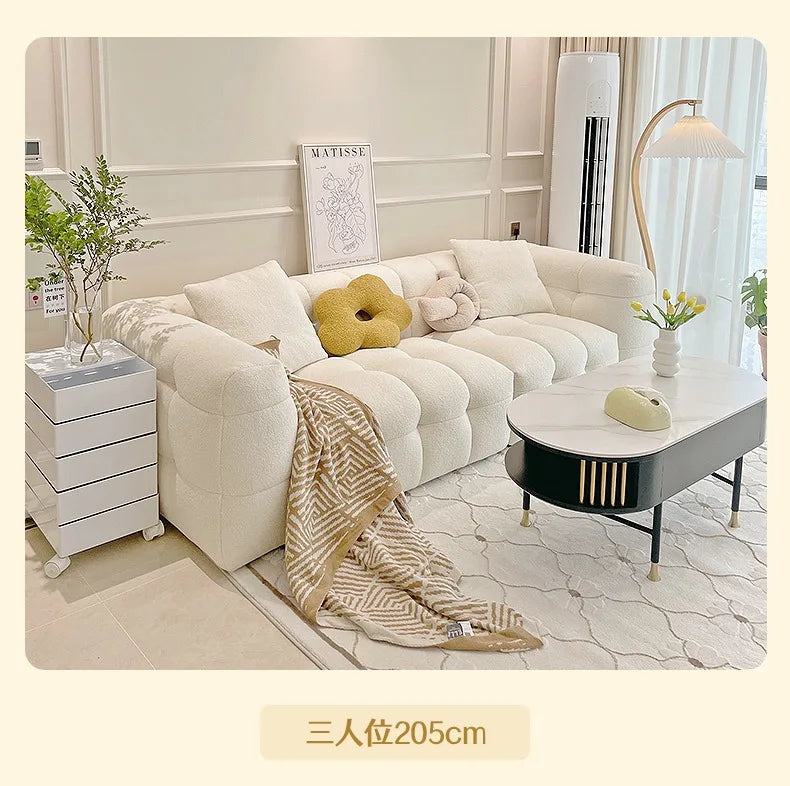 Plush Double Living Room Sofas Nordic Family Relaxing Corner Sofa Economic Cheap Salas Y Sofas Muebles Furniture Decoration