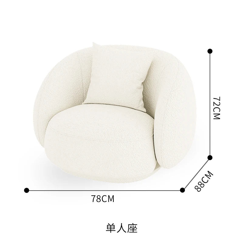 Minimalist Stretch Sofa Christmas Organizer Floor Luxury Couch Curved Lambswool Comfort Divani Soggiorno Living Room Furniture