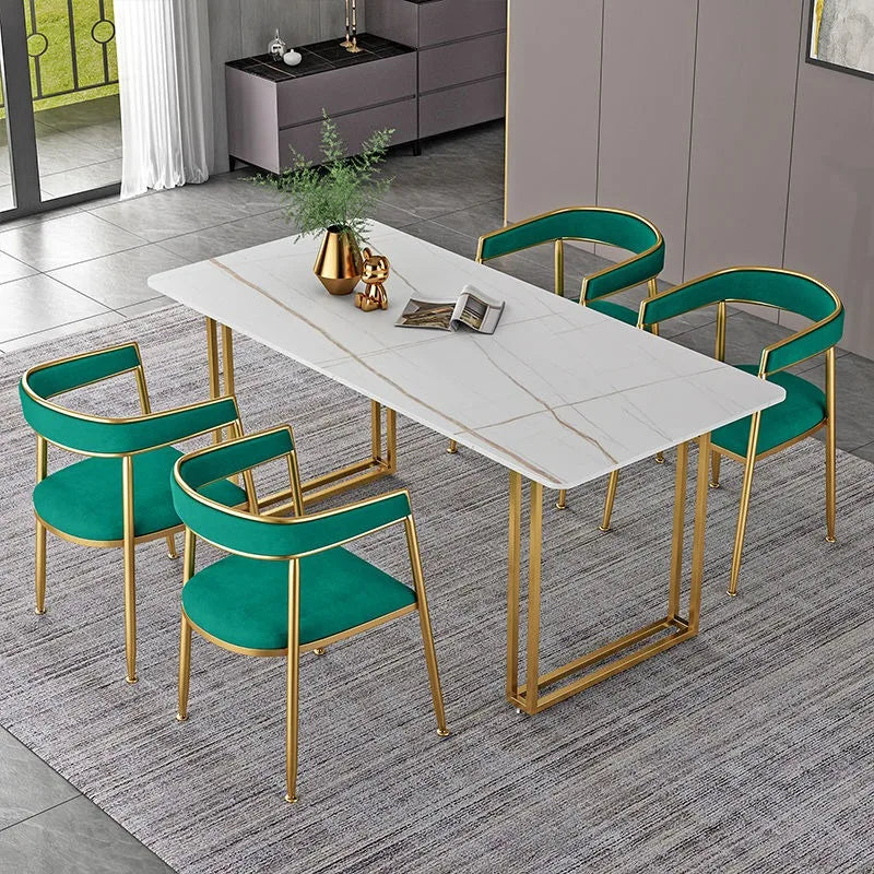 Kitchen Nordic Dining Table Gold Legs Organizer Apartment Library Coffee Tables Office Restaurant Mesas De Jantar Home Furniture