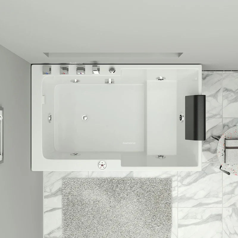 Acrylic Hydromassage Bathtub for Small Apartment Nordic