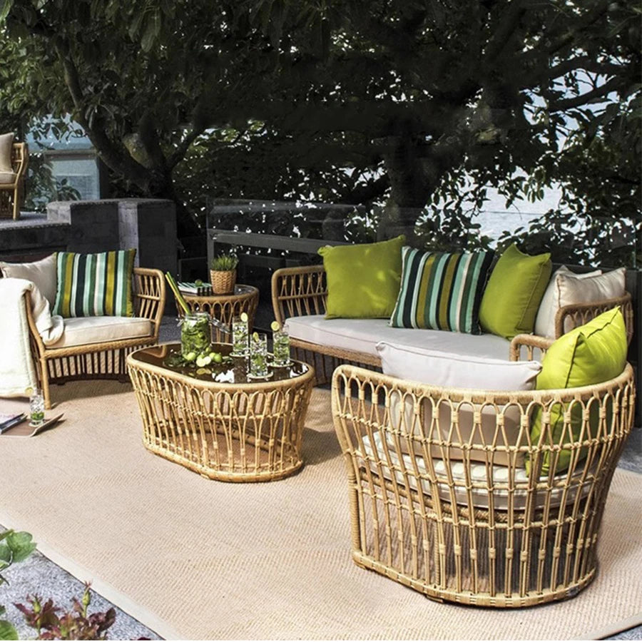 Rattan Garden Furniture Outdoor Sets Unique Modern Home Furniture Coffee Sets Outdoor Lounge High Quality Moveis Jardim Chairs