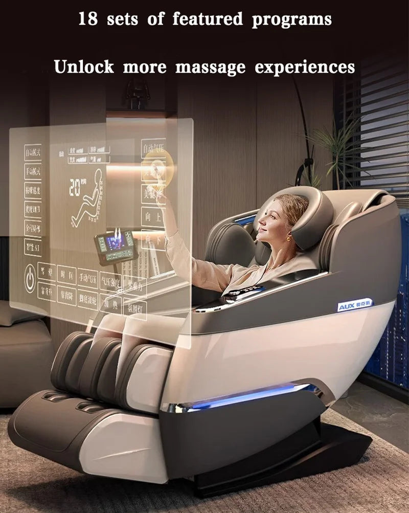 New Model Home Office Furniture Electric Massage Chair Heating Body care foot massage zero gravity full body Touch Screen