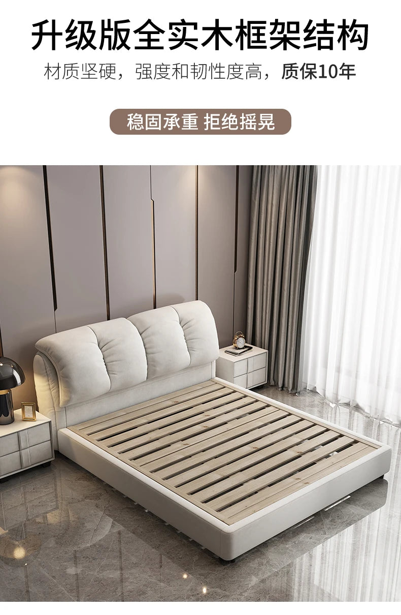 Bedroom Furniture Modern Accessories Double Queen Size Bed With Storage Sleeping Camas De Casal De Luxo Home Decoration