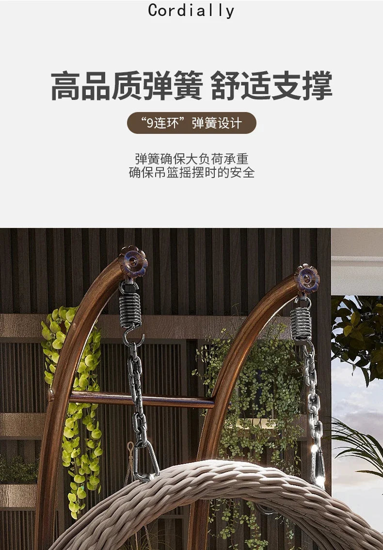 Balcony Basket Swing Chair Rattan Hanging Indoor Hammock Swing Chair Rocking Egg Muebles Jardin Exterior Y Terraza Furniture