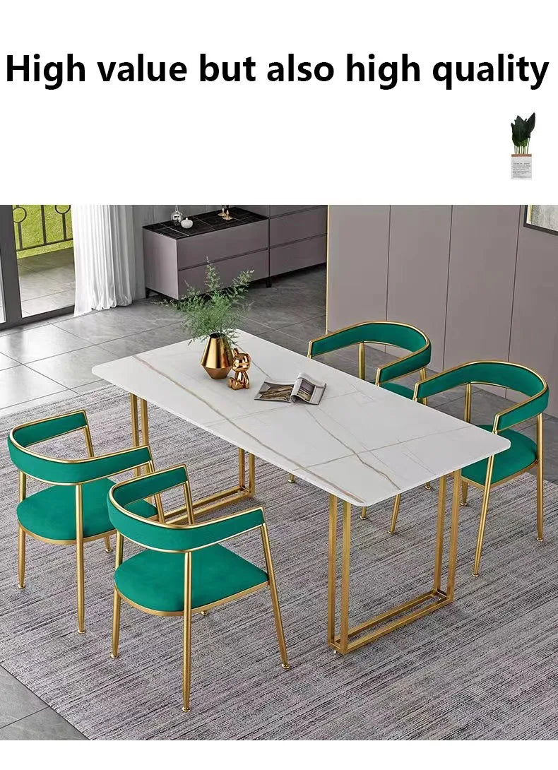 Kitchen Nordic Dining Table Gold Legs Organizer Apartment Library Coffee Tables Office Restaurant Mesas De Jantar Home Furniture