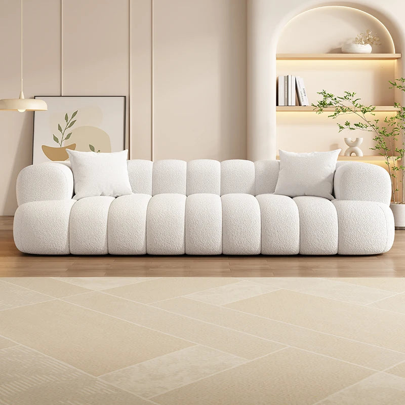 Cream Cloud Design Sofa Lazy Living Room Modern Wedding Relax Single Couch Accent Divani Da Soggiorno Nordic Furnitures