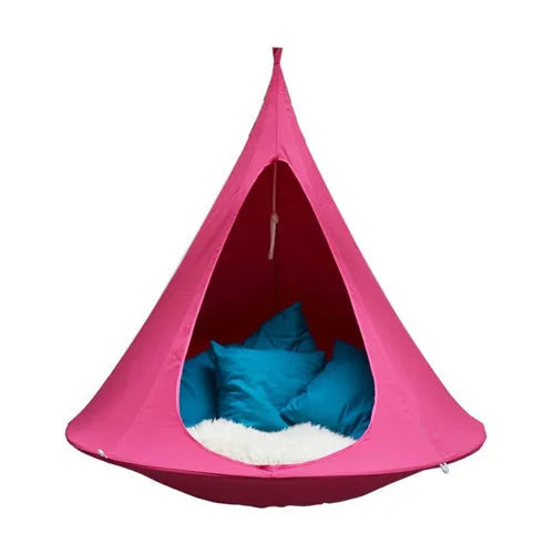 100cm UFO Shape Teepee Tree Hanging Swing Chair for Kids & Adults Indoor Outdoor Hammock Tent Patio Furniture Camping