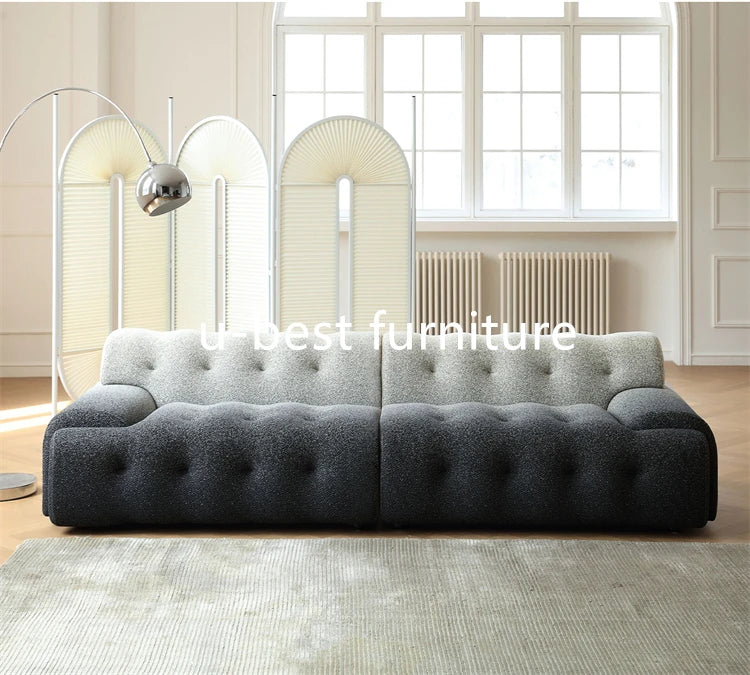 European Living Room Villa Furniture Three Seater Blogger 3 Seater Modular Couch Sectional Loveseat Floor Sofa