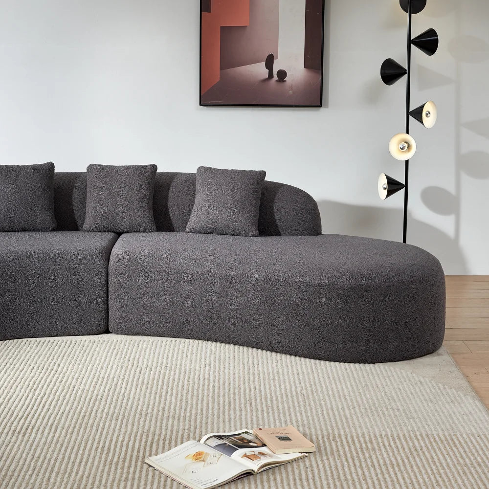 Modern Curved Sectional Sofa 5-Seater Couch Comfortable Stylish Living Room Apartment Home Decor Woonkamer Banken Home Furniture