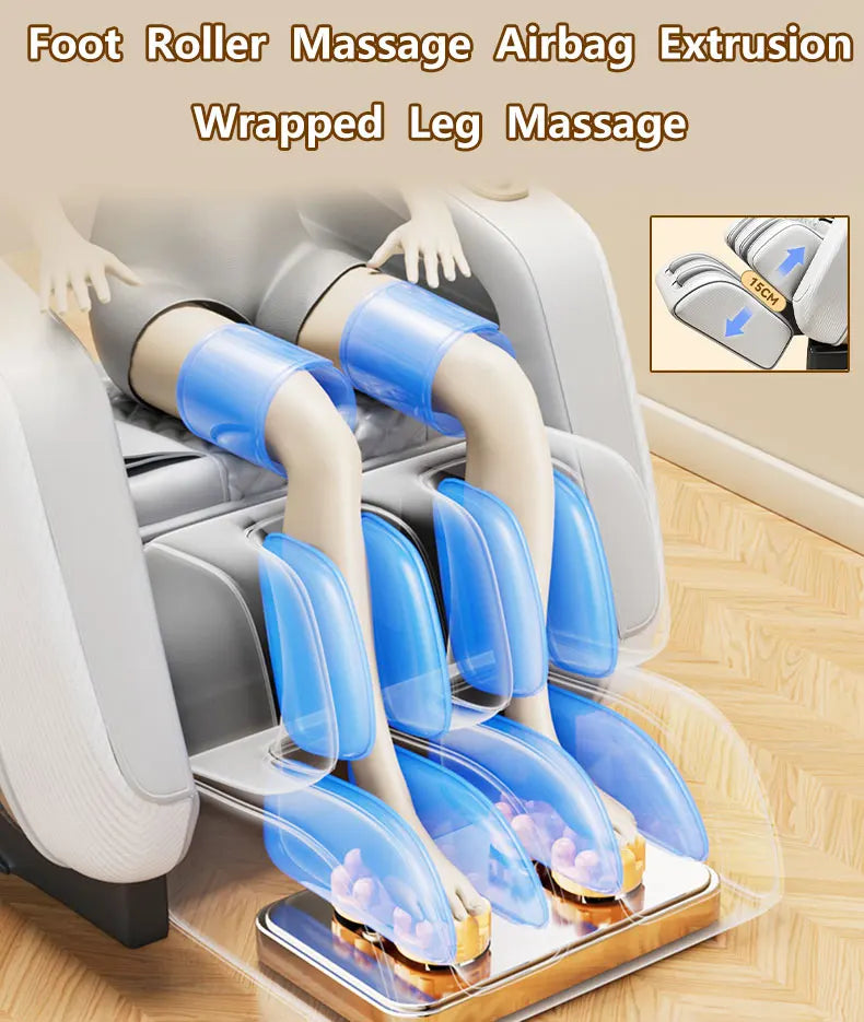 Electric LCD Screen Massage Chair Full Body Airbags Zero Gravity Massager Relaxing Hifi Bluetooth Music Chair Multi Functional