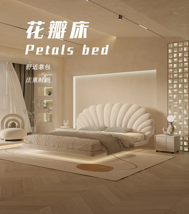 Unique Modern King Size Bed Modern Pretty White Princess Bed Loft Comferter Camas De Dormitorio Luxury Bedroom Set Furniture