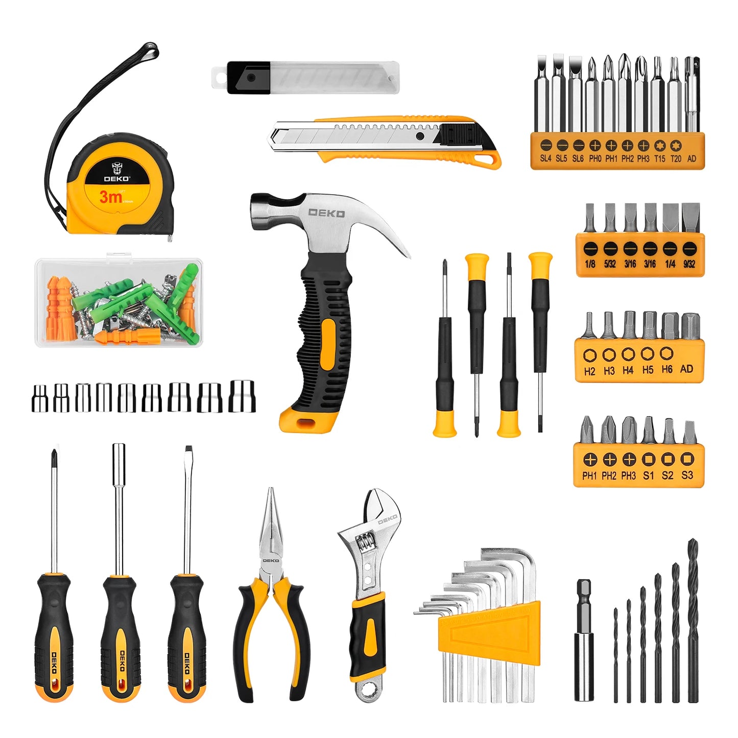 DEKO 126Pcs Power Tool Combo Kits with 8V Cordless Drill