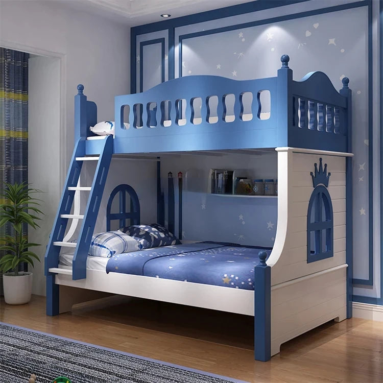 Bunk Bed For Kids Bedroom Furniture Set Double Bed Solid Wood Bed With Slide Space bed