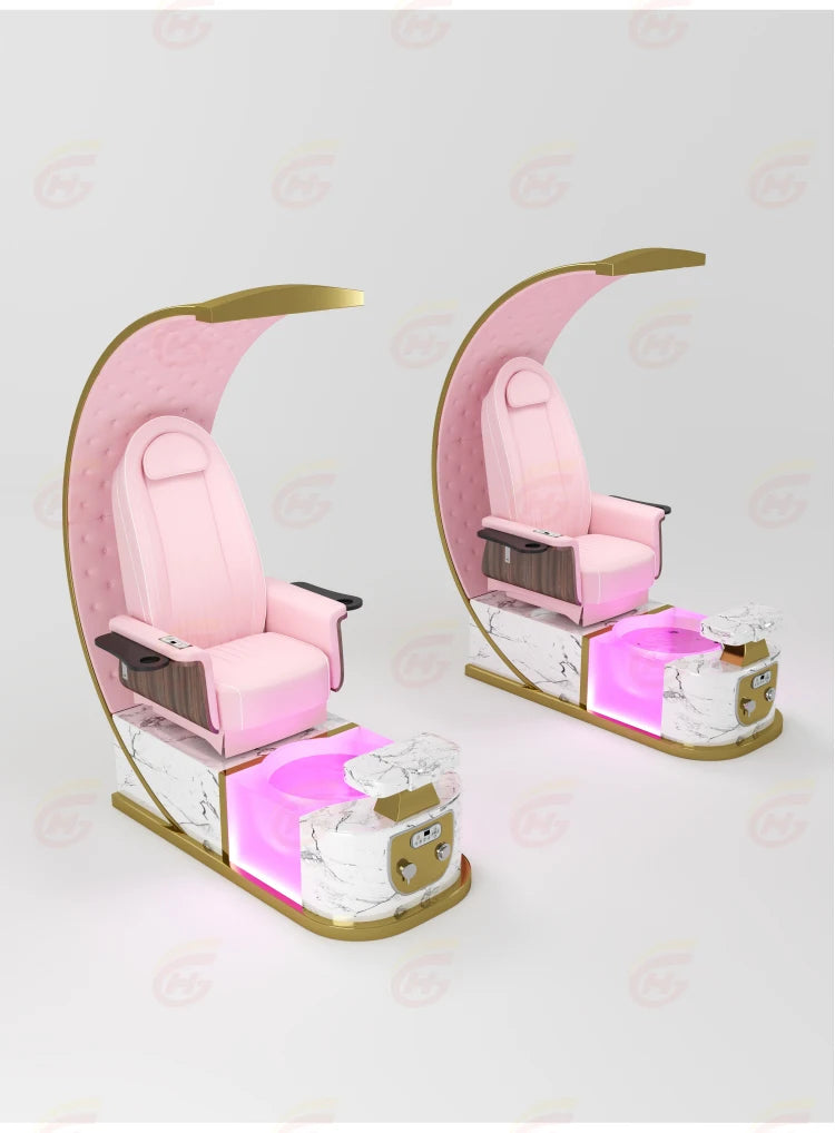 Light Luxury Modern Throne Professional High-Back Foot Spa Massage Chair Manicure and Pedicure Chair Manicure Salon Furniture