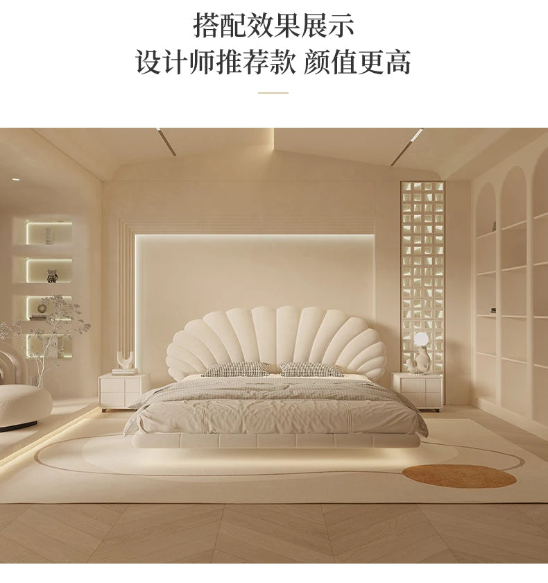 Unique Modern King Size Bed Modern Pretty White Princess Bed Loft Comferter Camas De Dormitorio Luxury Bedroom Set Furniture