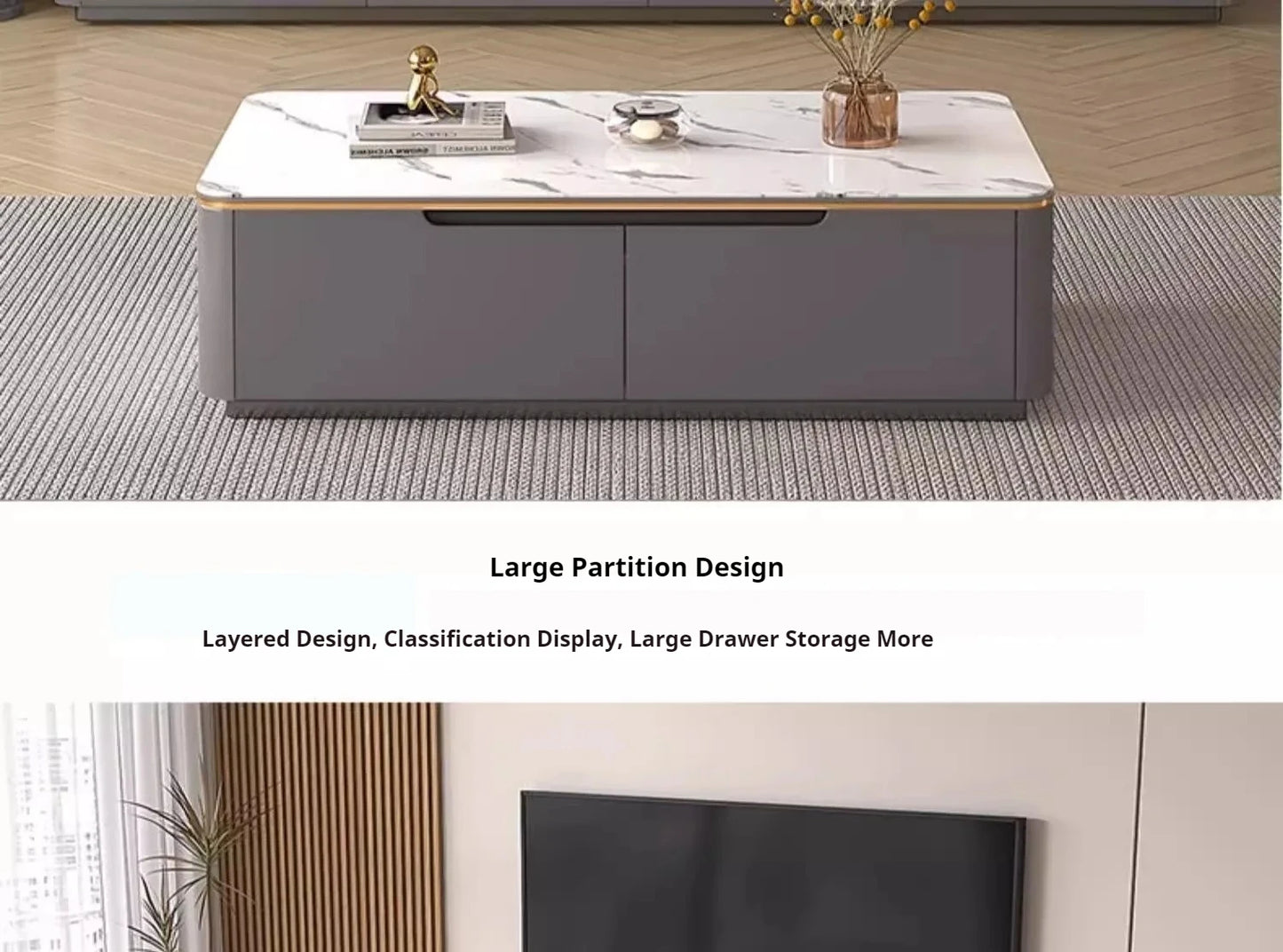 Luxury Furniture Tv Stand Living Room Modern Design Cabinet Comfortable Complete Salon Nordic Storage Entertainment Unit Console