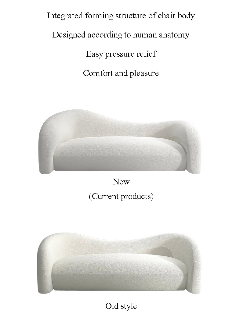 Modern luxury Ottoman Sofa Curved Cheap Nordic Lazy White Bar Couch Cushioned Sofa Single Cama Plegable Living Room Furniture