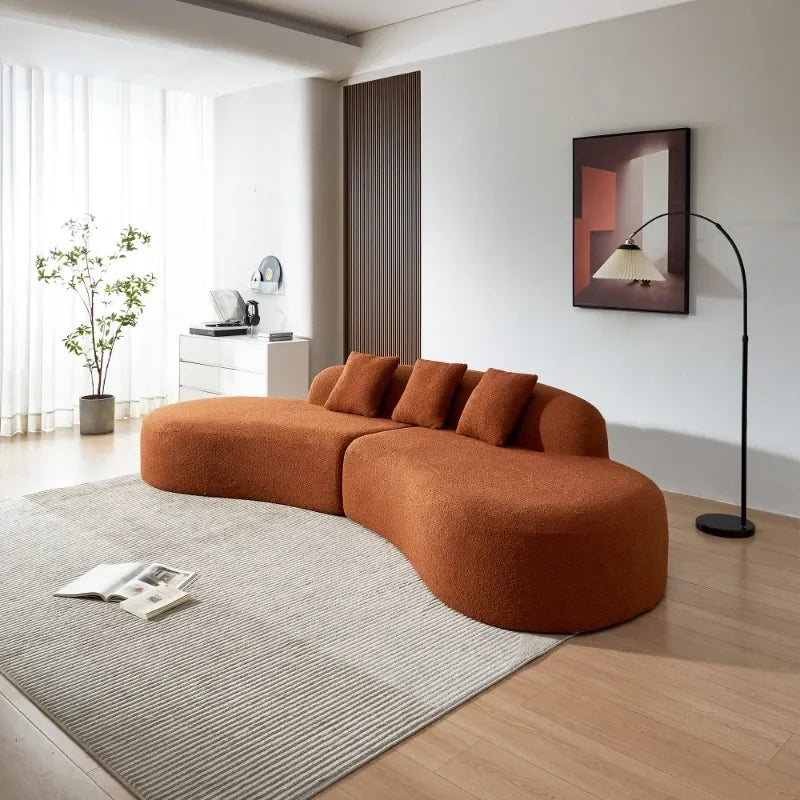 Modern Curved Sectional Sofa 5-Seater Couch Comfortable Stylish Living Room Apartment Home Decor Woonkamer Banken Home Furniture