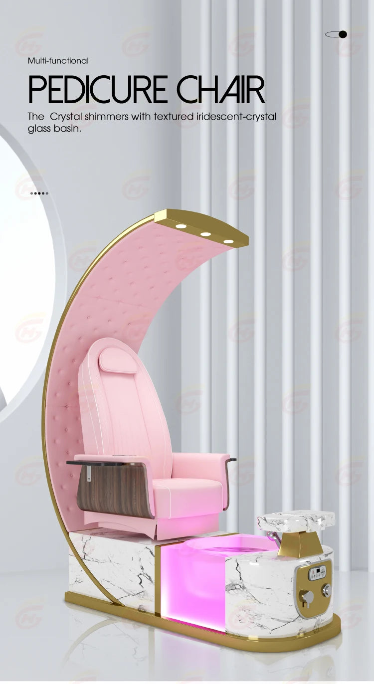 Light Luxury Modern Throne Professional High-Back Foot Spa Massage Chair Manicure and Pedicure Chair Manicure Salon Furniture