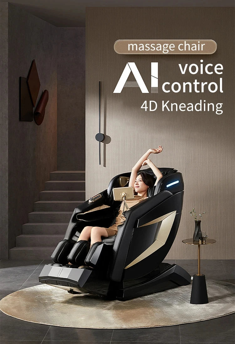 4D SL-Track Zero Gravity full body AirBag Massager Chairs Home 3D Office Chair Luxury Electric Massage Sofa