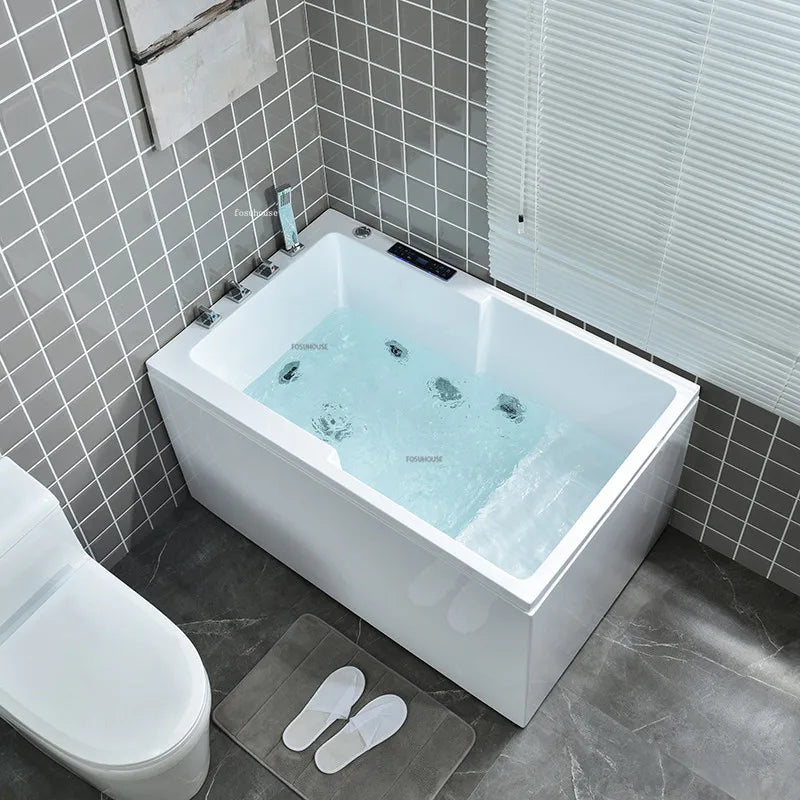 Modern Acrylic Freestanding Bathtub Small Apartment Bathroom Massage Bathtub Onstant Temperature Surfing Jacuzzi Bath Tub