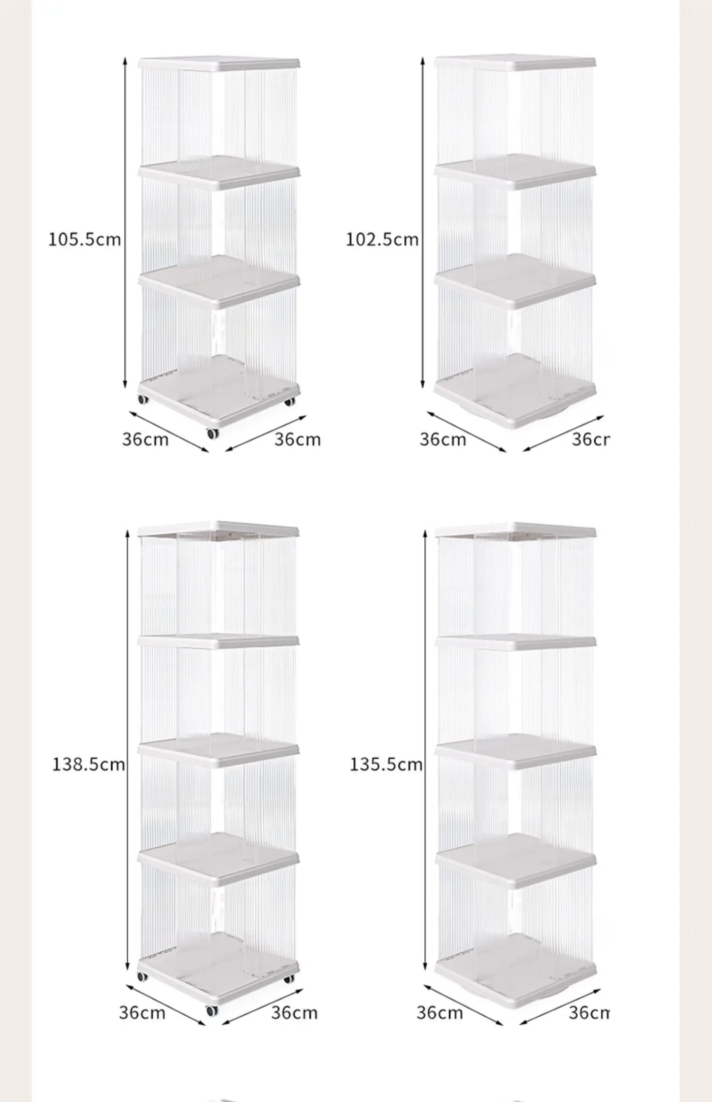 Floor to Ceiling Bookshelf, 360 Degree Rotating, Movable Display Bookcase, Living Room Study Corner, Multi-Layer Storage Rack