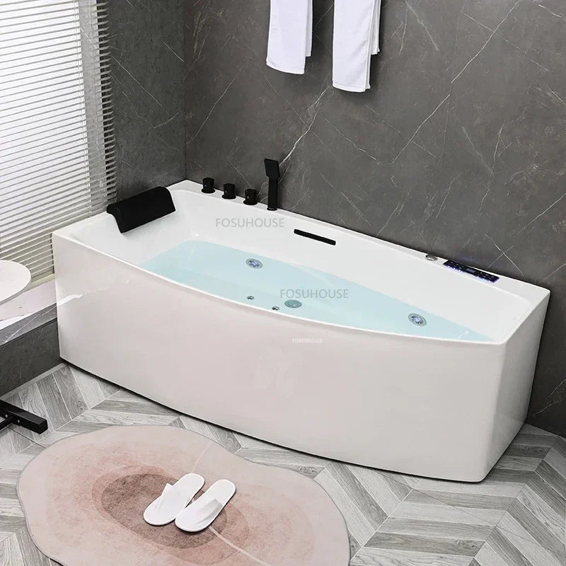 Light Luxury Acrylic Hydromassage Bathtub Massage Household Bathroom Fixture Portable Bathtub Multifunction Whirlpool Bathtub