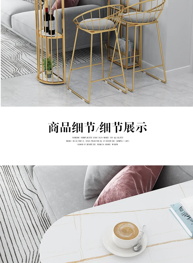 Luxury Modern Console Marbre Living Room Sofa Tables Nordic Home Iron Sofa Table Furniture Bedroom Decoration Cabinet